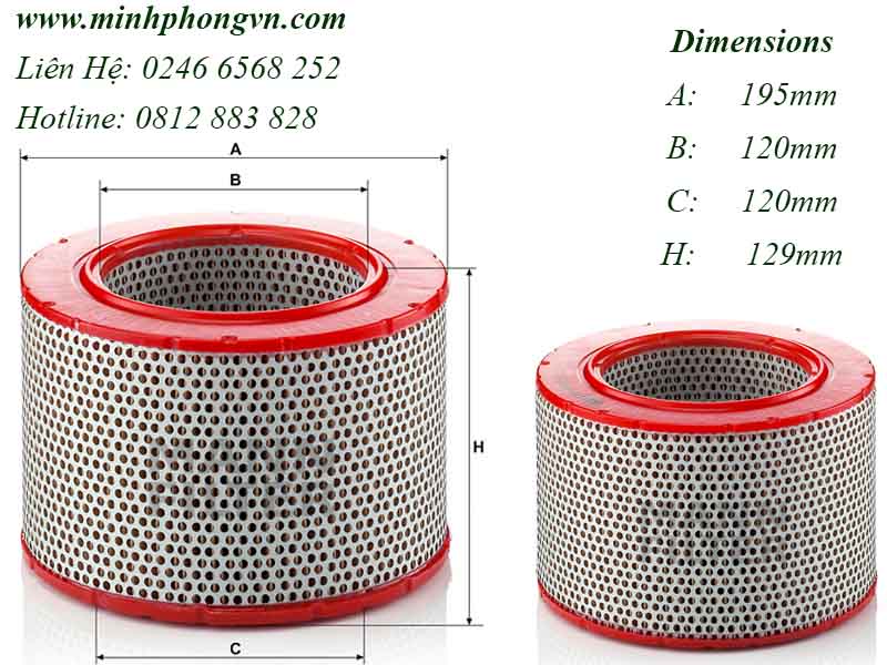 loc gio mann c20105,loc gio may nen khi, lọc gió máy nén khí, phụ tùng máy nén khí, phu tung may nen khi, lọc khí máy nén khí, loc khi may nen khi, compressor air filter